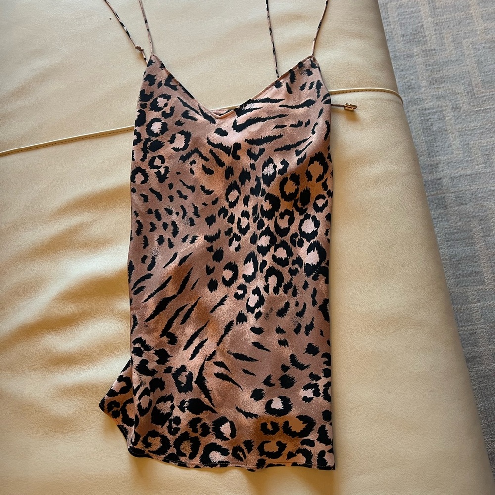 Brand new Paige Leopard silk/rayon tank top